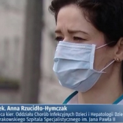 Stopklatka z materiału telewizyjnego z lek. Anna Rzucidlo-Hymczak