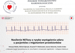 Dyplom za najlepszą pracę z zakresu badań podstawowych wygłoszoną na kongrecje PTK 2021