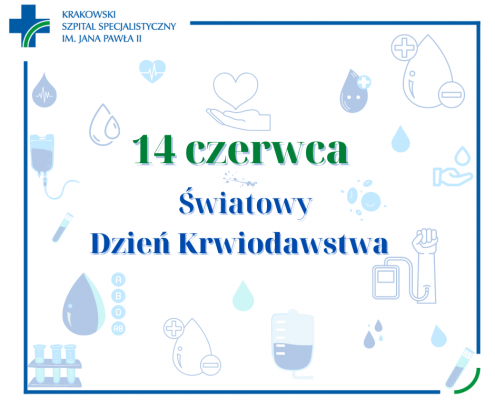 Światowy Dzień Krwiodawstwa grafika związana z oddawaniem krwi