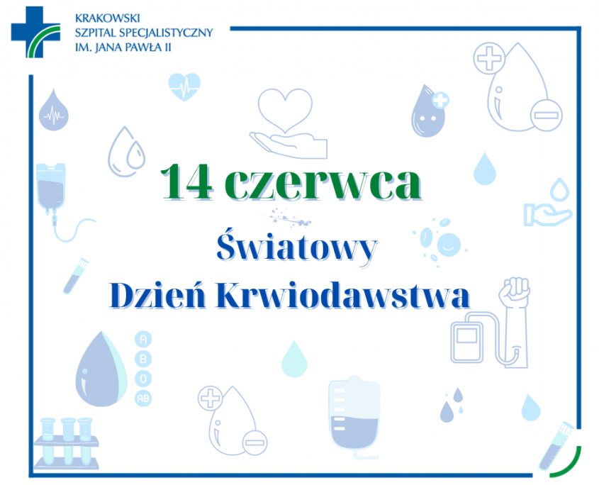 Światowy Dzień Krwiodawstwa grafika związana z oddawaniem krwi