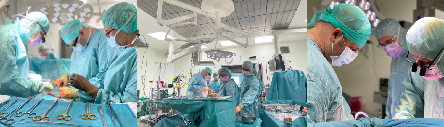 Personel medyczny podczas przeprowadzania transplantacji serca