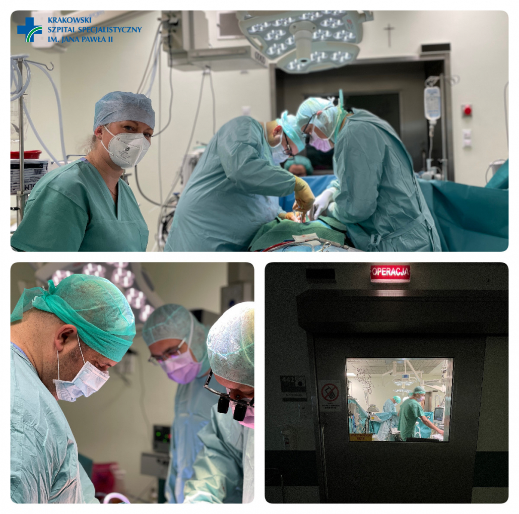 Zdjęcia z bloku operacyjnego podczas transplantacji