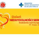 Żółta grafika na białym tle dzień niewydolności serca.