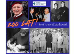 Kolaż zdjęć z prof. A. Dziatkowiakiem