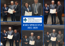 Na grafice przedstawiono nowo powołanych członków rady społecznej, wraz z dyrektorem szpitala- lek. Grzegorzem Fitasem.