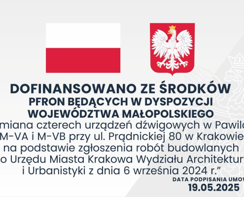 Tablica informująca o dofinansowaniu.
