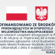 Tablica informująca o dofinansowaniu.
