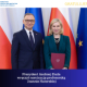Prezydent Andrzej Duda wraz z prof. Natorską.