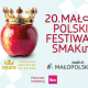 Kolorowy baner informujący o 20. Małopolskim Festiwalu Smaku.