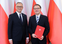 Prezydent A. Duda i prof. P. Rubiś.