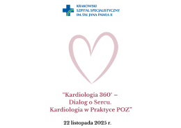 Grafika z czerwonym sercem informująca o konferencji