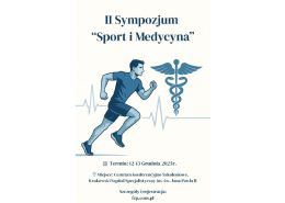 plakat informujący o konferencji sport i medycyna