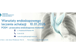 Grafika informująca o warsztatach torakochirurgicznych.