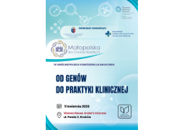 Plakat informujący o konferencji dot. chorób rzadkich.