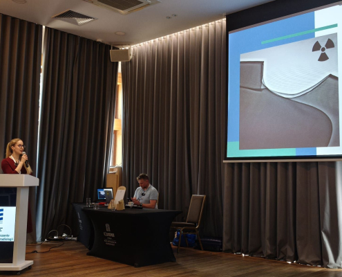 Lic. Agnieszka Wołkowicz w trakcie wykładu.