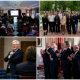 Kolaż czterech kolorowych zdjęć z konferencji.