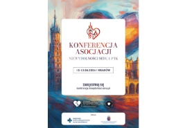 Grafika informująca o konferencji dotyczącej niewydolności serca.