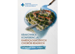 Grafika informująca o konferencji chorób rzadkich.